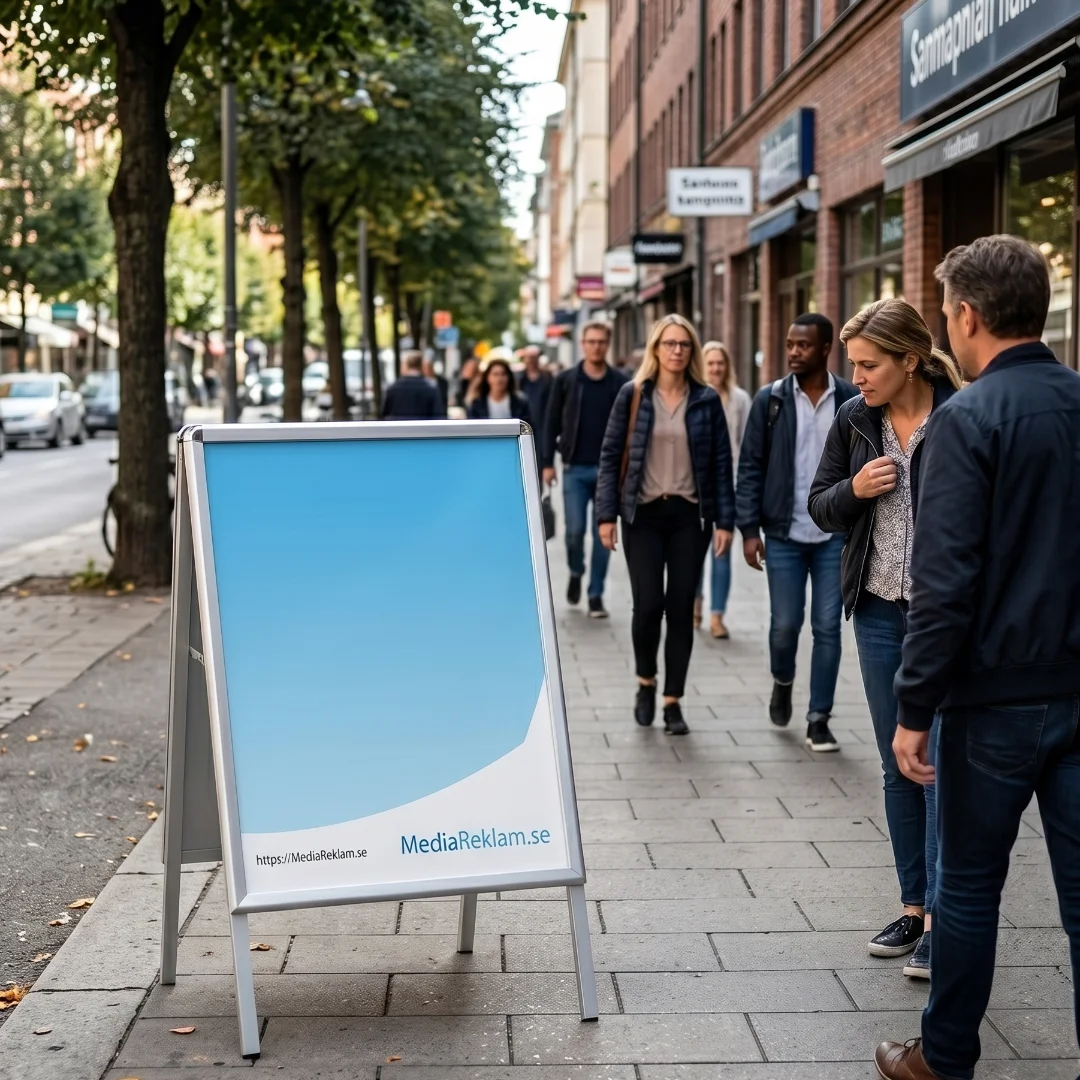 Gatupratare och gatupratare 70x100 med logga från MediaReklam.se
