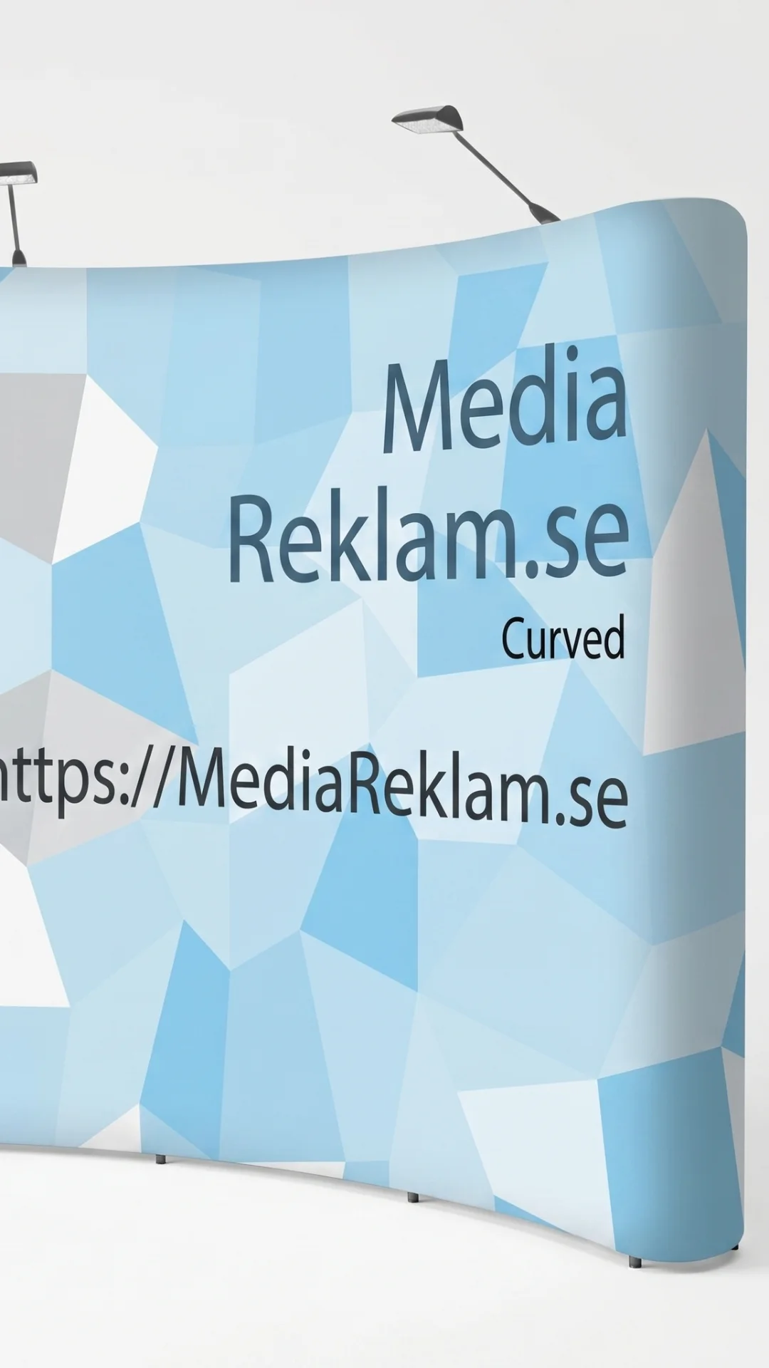 Köp Pop Up Stand med tryck & mässvägg med logo hos MediaReklam.se